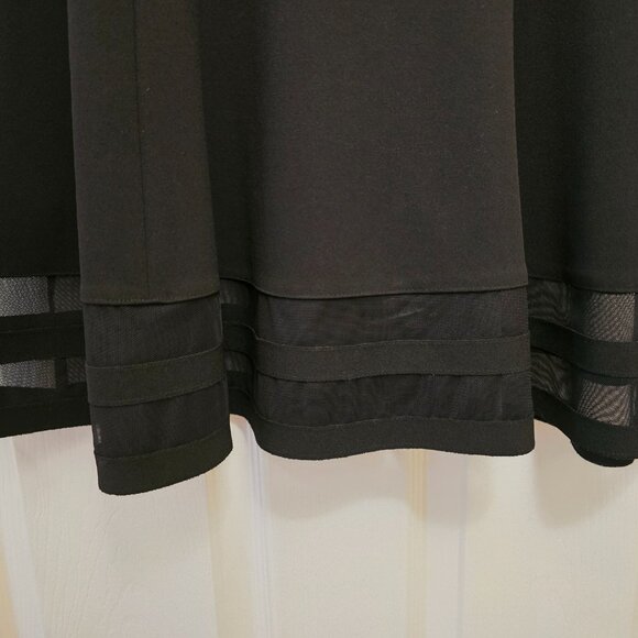 Calvin Klein Black Sleeveless Knee Length Fit + Flare Dress | Size 2P - Picture 7 of 7